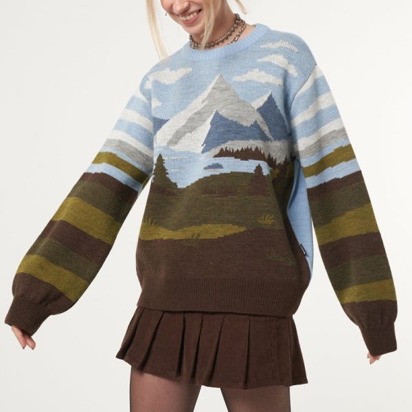 ⁦Mountain Print Sweater Women⁩ - الصورة ⁦4⁩