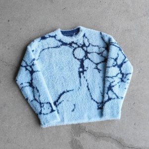 Mohair Jacquard Reversible Sweater