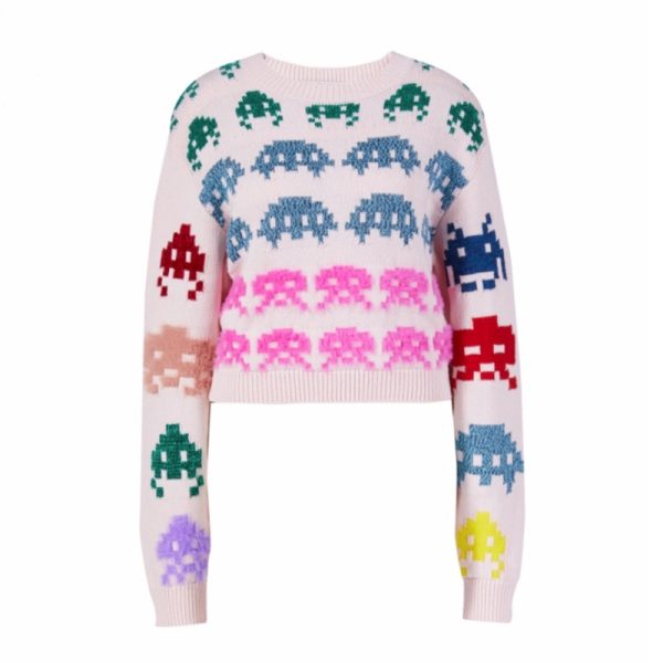 Skull Cropped Sweater Women