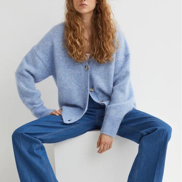 Mohair Cardigan Women Coat - Image 5