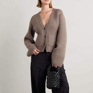 100% Cashmere Cardigan Sweater Women