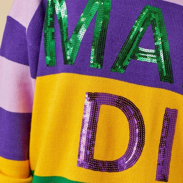 Sequin Mardi Gras Sweater