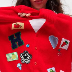 Patch Varsity Cardigan Women