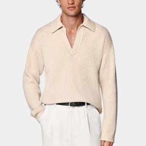Custom Cashmere Wool Polo Sweater