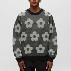 Custom Flower Spot Jacquard Sweater