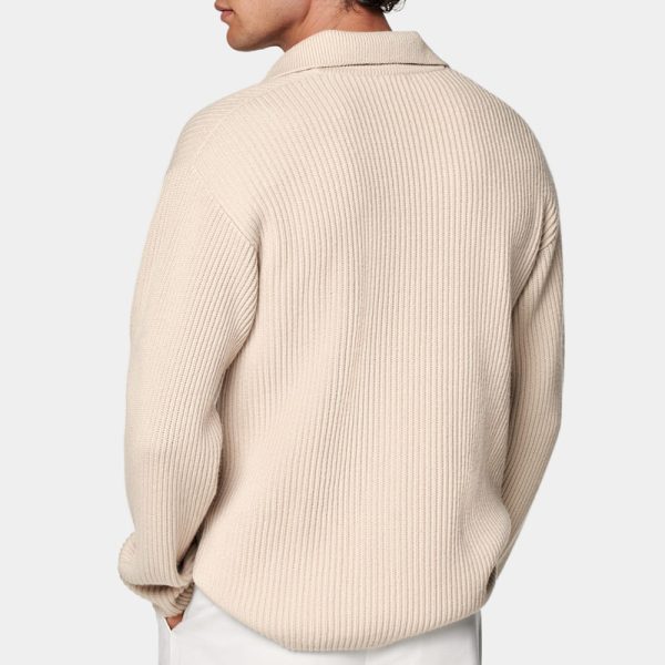 Custom Cashmere Wool Polo Sweater - 画像 (4)