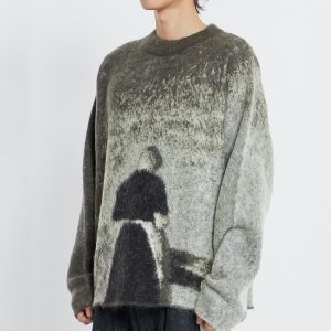 Patterm Jacquard Mohair Sweater