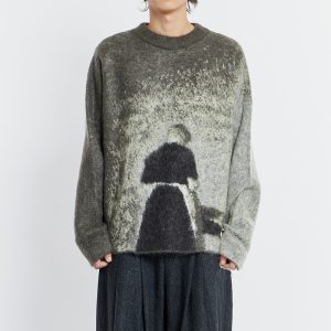 Patterm Jacquard Mohair Sweater