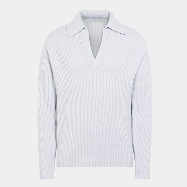 Custom Cashmere Wool Polo Sweater