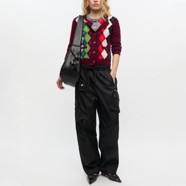 Custom Burgundy Check Cardigan - 画像 (4)