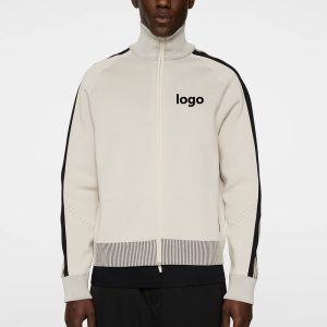 Custom Jacquard Zip Knit Jacket