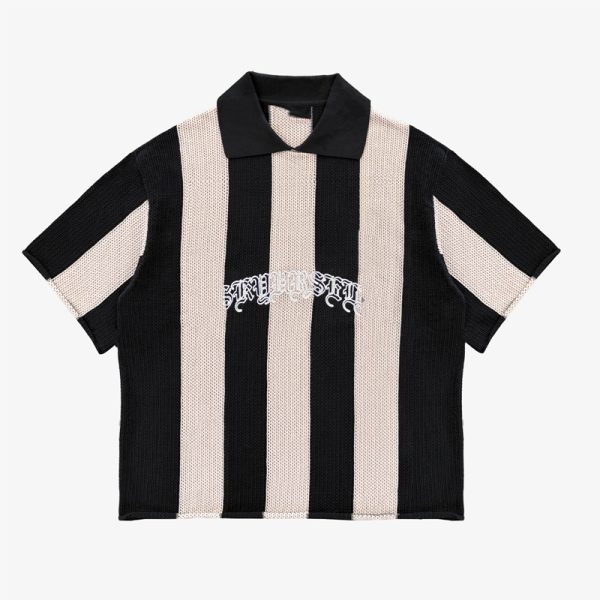 Custom Striped Soccer Knitted Jerseys