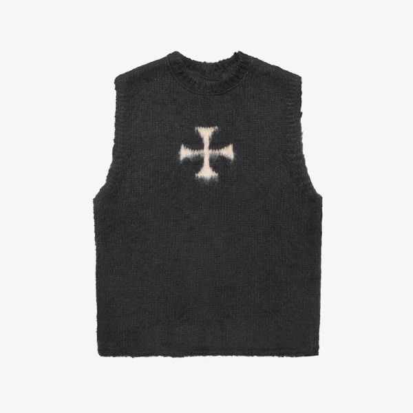 Custom Brushed Cross Knitted Vest