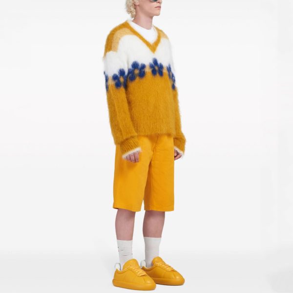 Custom Floral Intarsia Mohair Sweater - 画像 (3)
