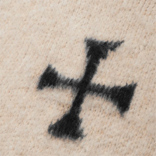 Custom Brushed Cross Knitted Vest - 画像 (5)