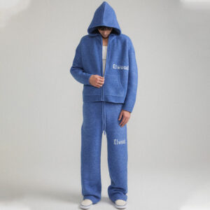 Knit Hoodie and Sweatpants Jogger Set