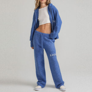 Knit Hoodie and Sweatpants Jogger Set